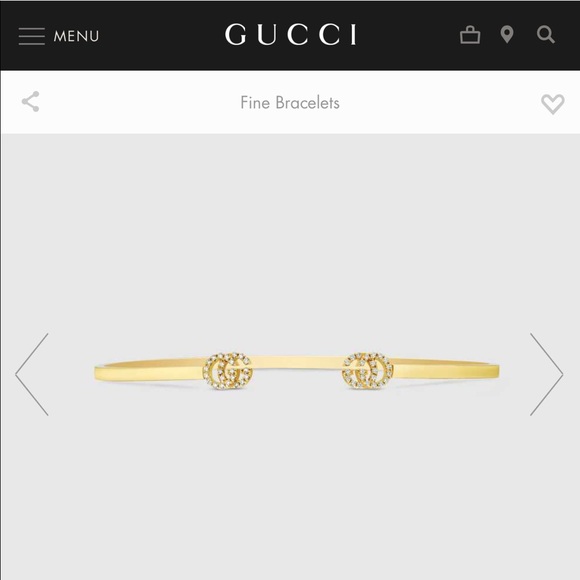 GUCCI GG Running Cuff with Diamonds - Picture 1 of 1